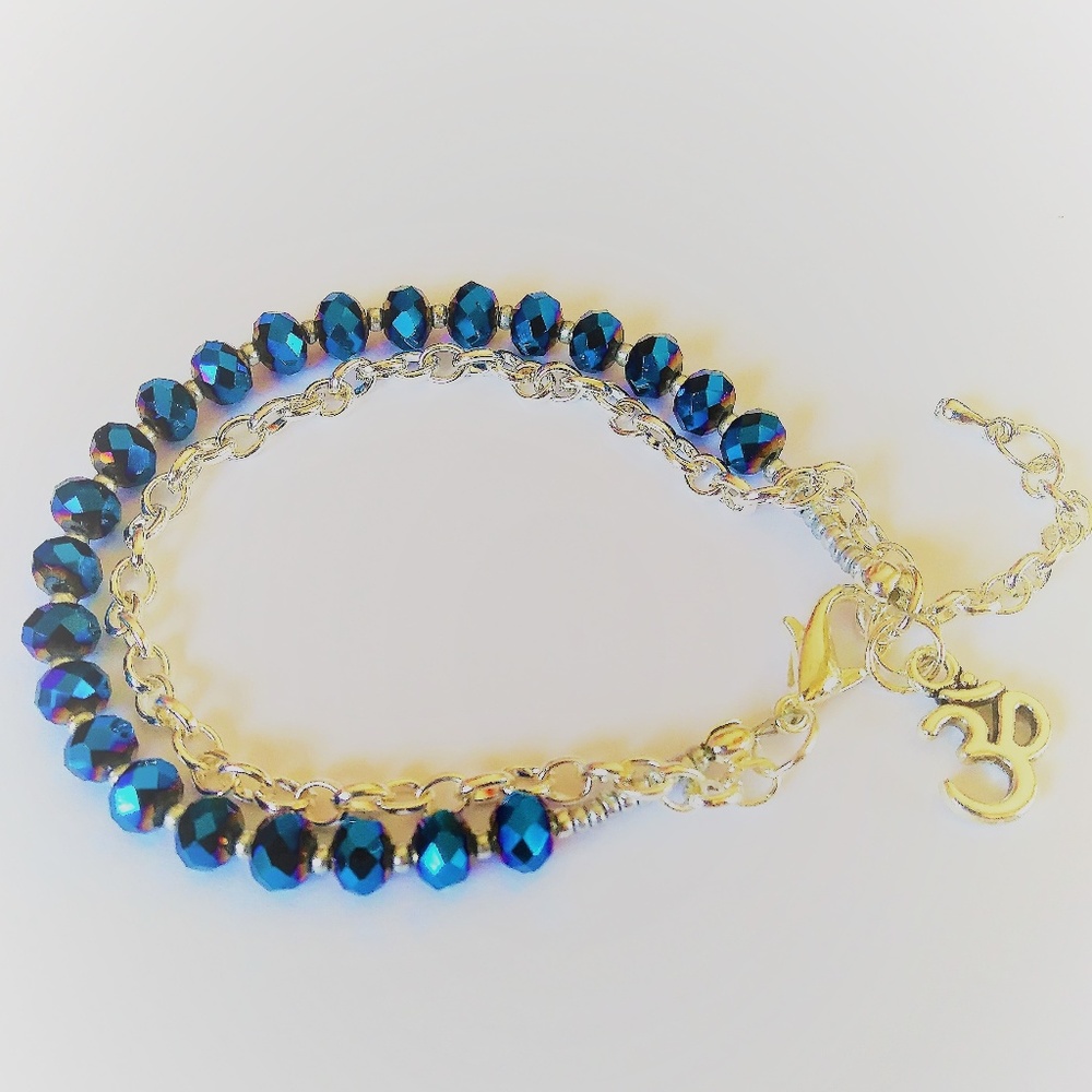 NEW Saphire Blue Swarovski September Bracelet - Picture 1 of 4